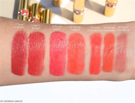 ysl volupte shine 46 swatch|ysl rouge volupte shine swatches.